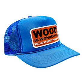 Wood Is Wonderful Baby Blue Otto Trucker Patch Hat