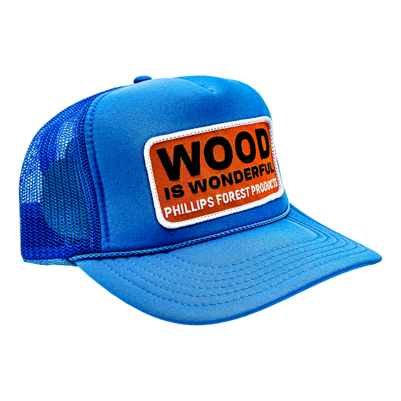 Wood Is Wonderful Baby Blue Otto Trucker Patch Hat