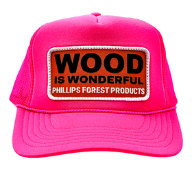 Wood is Wonderful Hot Pink Hat - 0