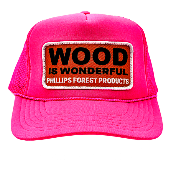 Wood is Wonderful Hot Pink Hat
