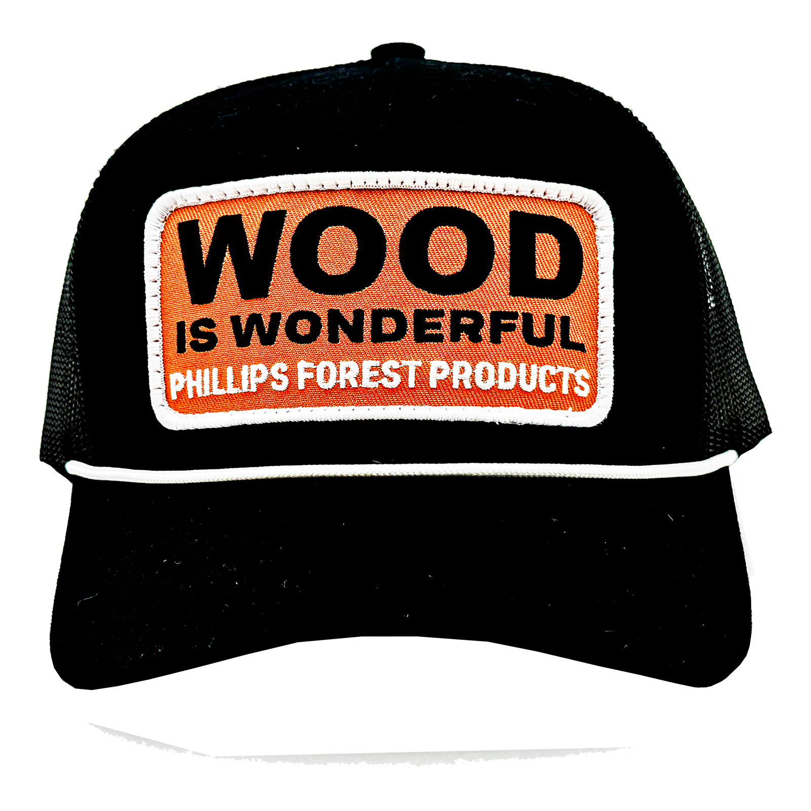 Wood Is Wonderful Black Richardson Trucker Hat - 0