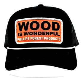 Wood Is Wonderful Black Richardson Trucker Hat - 0