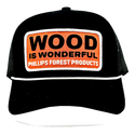 Wood Is Wonderful Black Richardson Trucker Hat