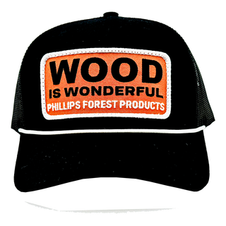 Wood Is Wonderful Black Richardson Trucker Hat
