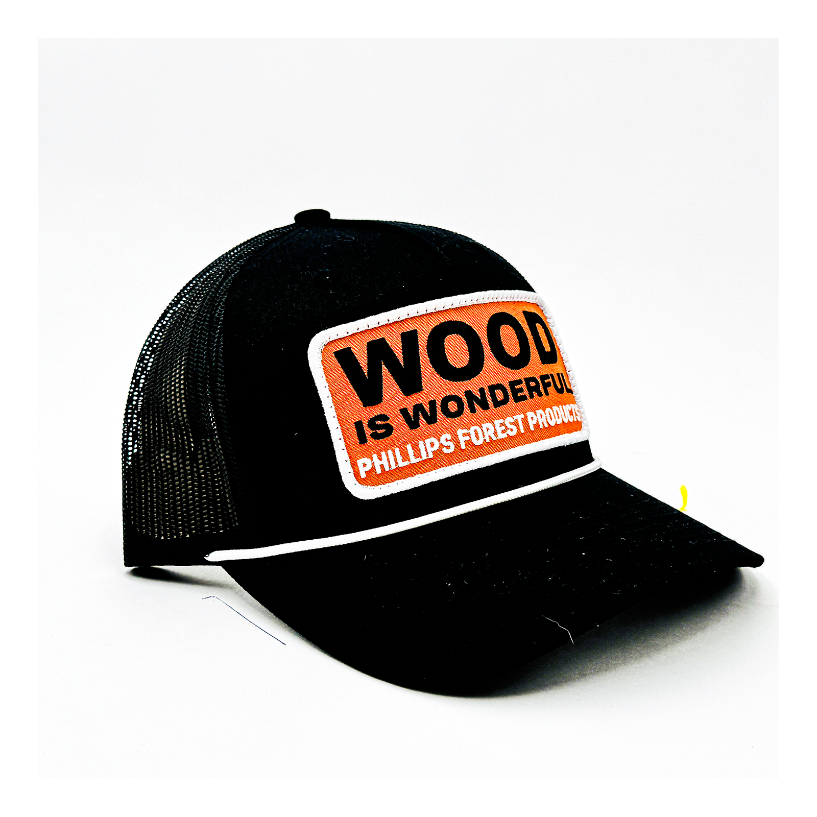 Wood Is Wonderful Black Richardson Trucker Hat