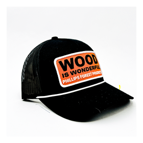 Wood Is Wonderful Black Richardson Trucker Hat