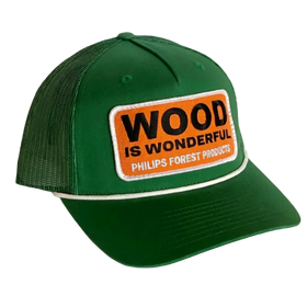 Wood Is Wonderful Kelly Green Phillips Richardson Trucker Hat