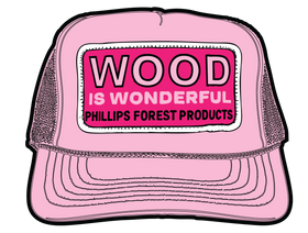 Buy pink Wood is Wonderful™ Hat Magnet