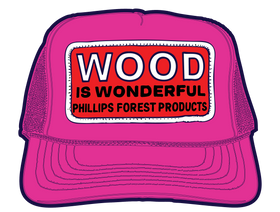 Buy hot-pink Wood is Wonderful™ Hat Magnet