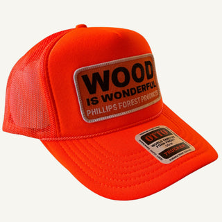 Wood Is Wonderful Neon Orange Otto Trucker Hat