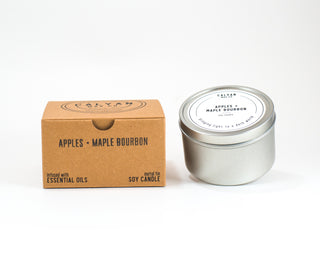 Metal Tin Soy Candle - Apples/Maple Bourbon-Calyan Wax Co-candle 