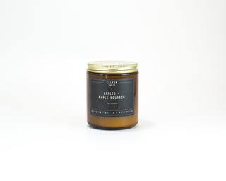 Amber Jar Soy Candle - Apples/Maple Bourbon-Calyan Wax Co-candle 