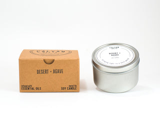 Metal Tin Soy Candle - Desert/Agave-Calyan Wax Co-candle 