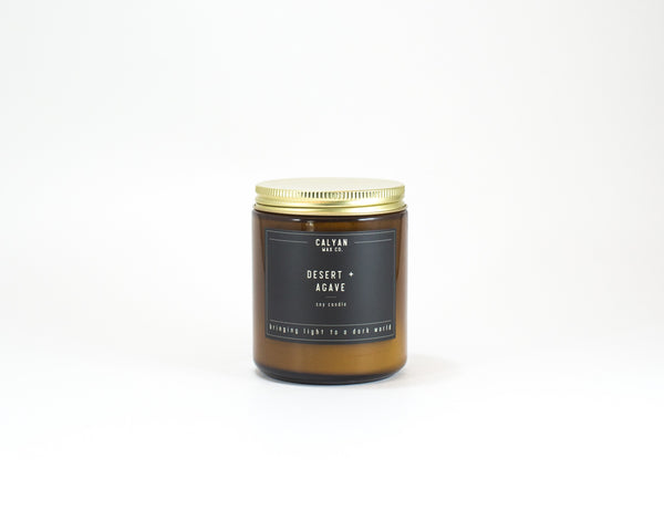 Amber Jar Soy Candle - Desert/Agave-Calyan Wax Co-candle 