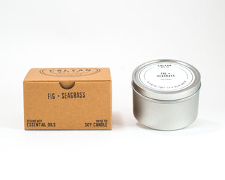 Metal Tin Soy Candle - Fig/Seagrass-Calyan Wax Co-candle 