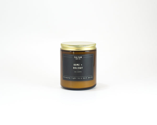Amber Jar Soy Candle - Home/Holiday-Calyan Wax Co-candle 