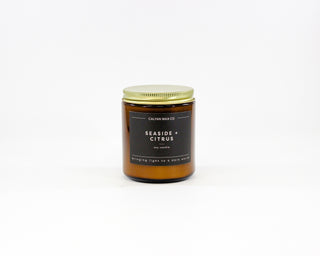Amber Jar Soy Candle - Seaside/Citrus-Calyan Wax Co-candle 