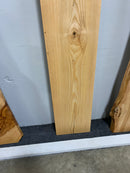 White Ash Wood Slab with light creamy grain and square edge design.
