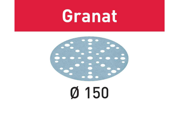 Festool 575162 Granat P80 Grit 6-Inch (150mm) Diameter Abrasive Sanding Discs, 50-Pack