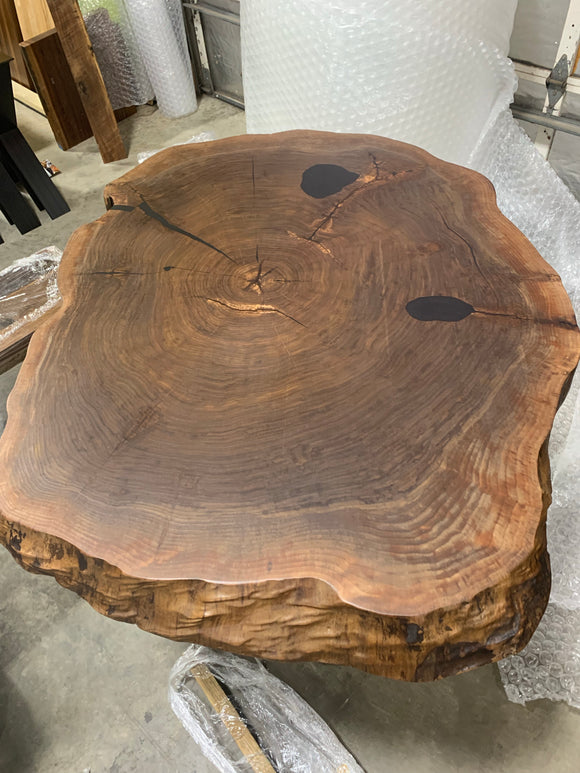 Live Edge Walnut Round Bar Top