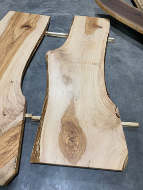 Live Edge Pecan Slab - 0