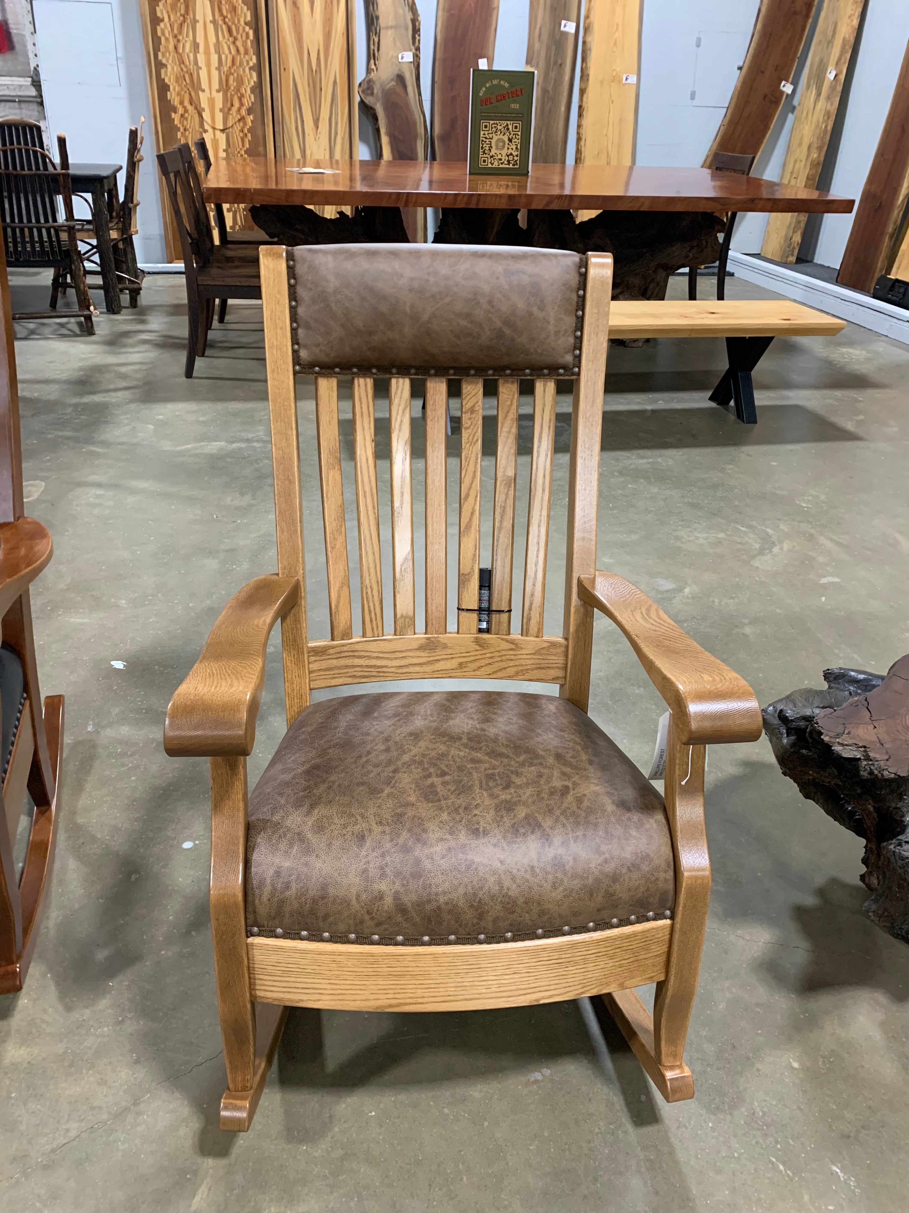Grandma's Rocker Hazelnut Leather - 0