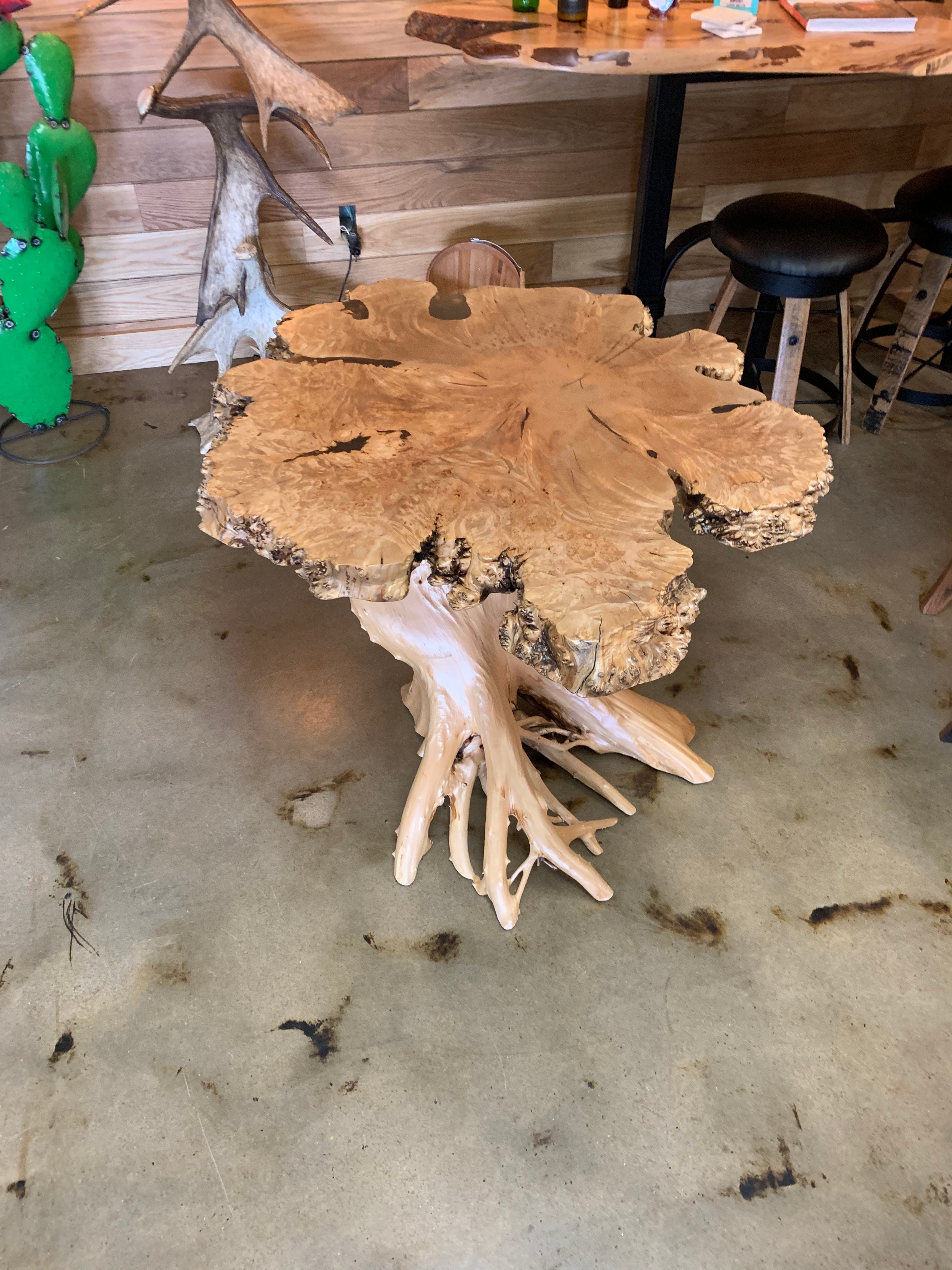 Maple Burl Sofa Table - 0