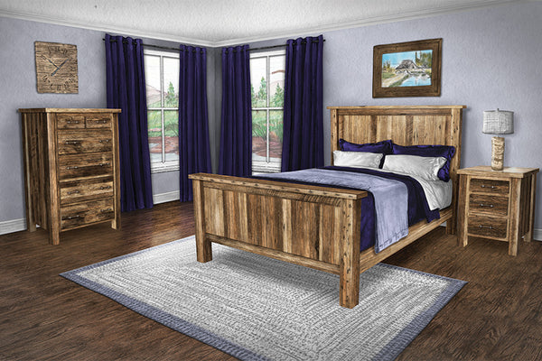 Silverton Rustic Queen Size Bed Frame