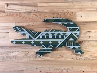 Wood Art - Hand Crafted Alligator