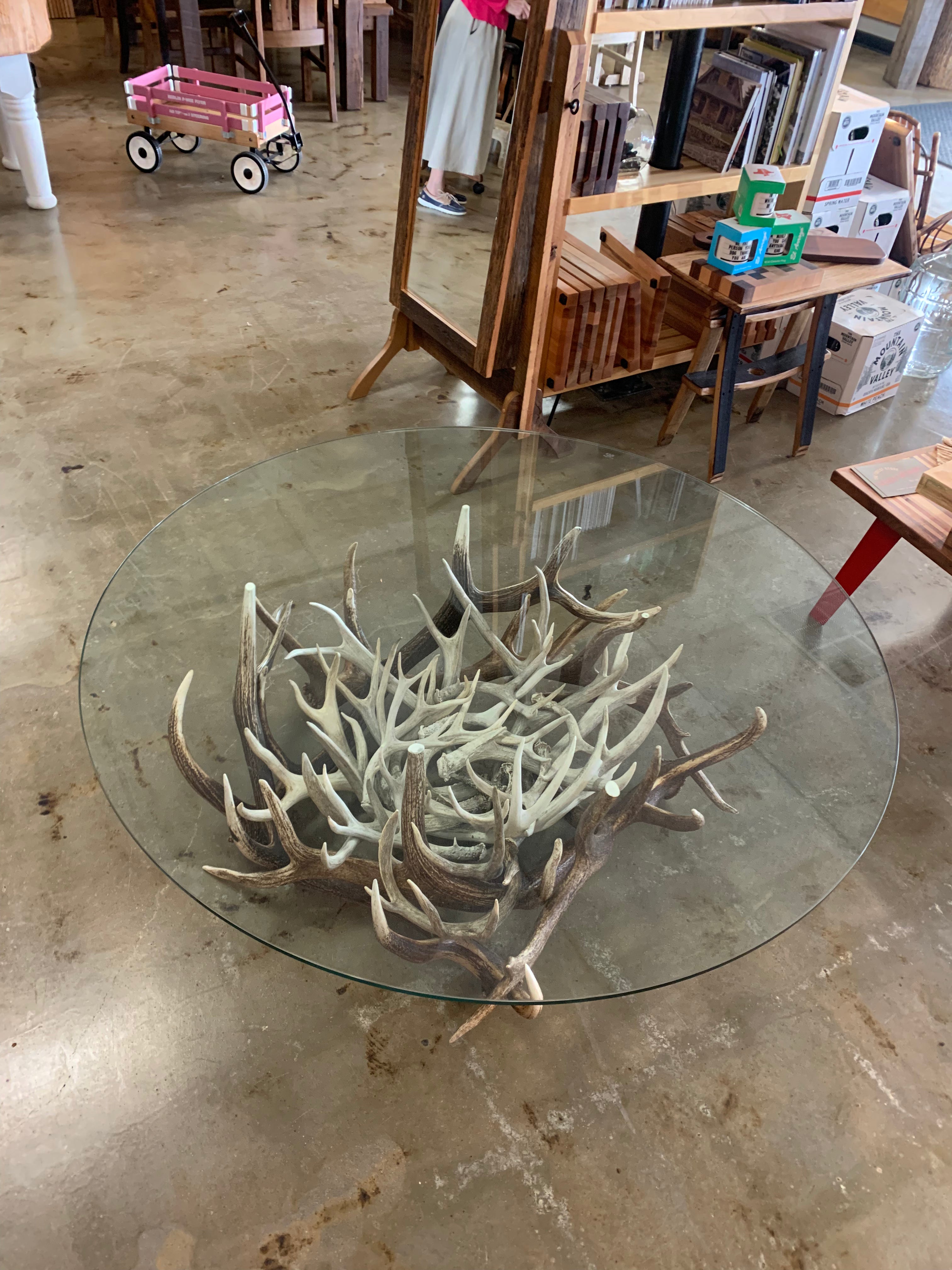 White Tail Antler Coffee Table - 0