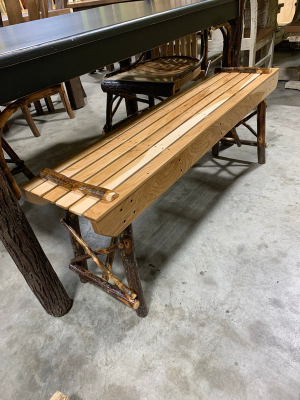 Rustic Hickory Bench