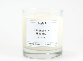 Glass Tumbler Soy Candle - Lavender/Bergamot-Calyan Wax Co-candle 