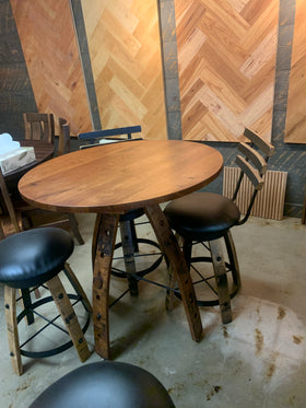 Tall Round Barrel Table