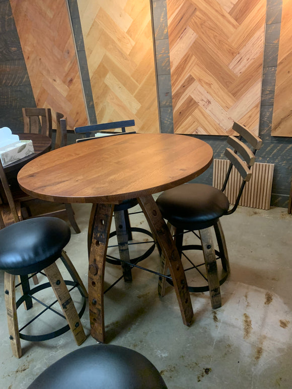 Tall Round Barrel Table