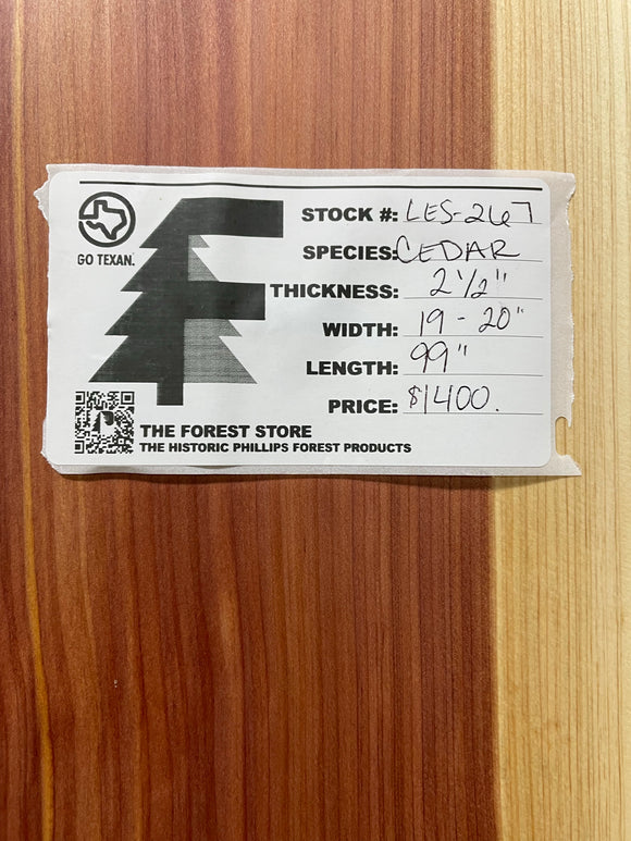 Live Edge Cedar Slab