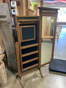Jewelry Cabinet- Red Oak Roughsawn - 0
