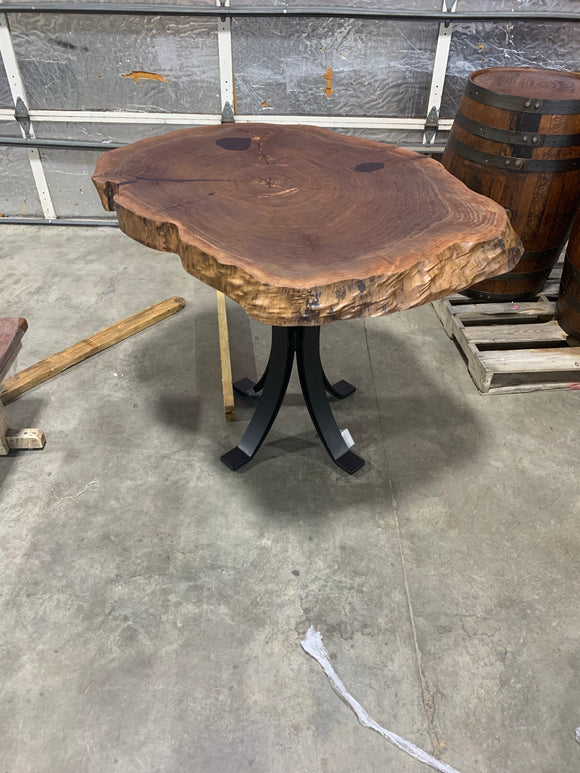 Live Edge Walnut Round Bar Top