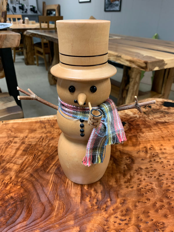 Wood Art. Wooden Snowman