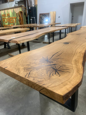 Live Edge Post Oak Slab - 0