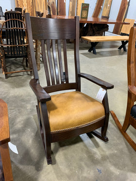 Mission Rocker Caramel Leather