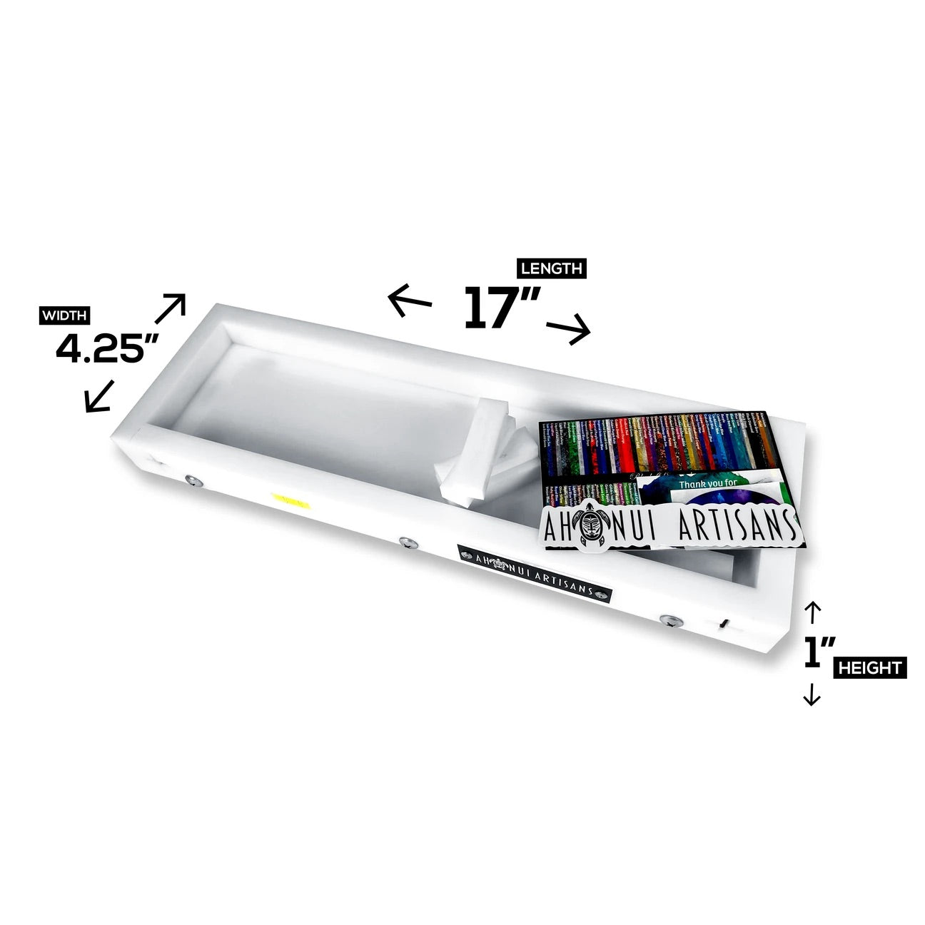 HDPE Reusable Epoxy Resin Form 17” x 4.25” x 1" - 0