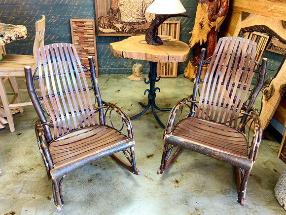 Walnut willow branch rocking chair. 