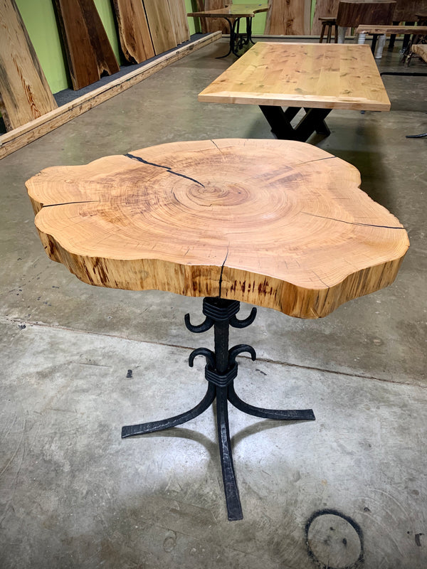 Live edge Cypress Entry table T-106-The Phillips Forest Store-live edge dining table