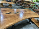 Live Edge Bookmatched Sycamore Slab LES065-The Phillips Forest Store-live edge dining table