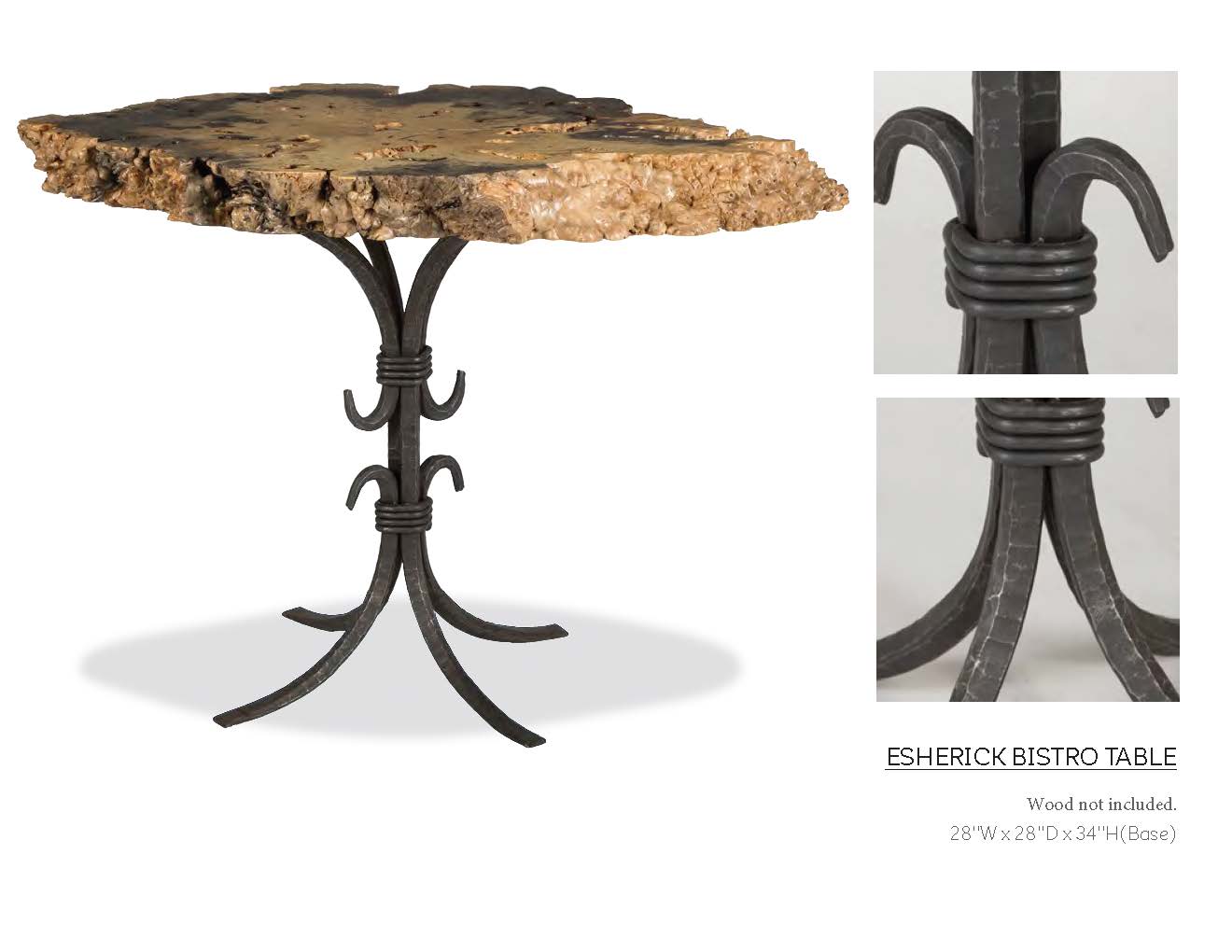 Wrought Iron Hand Forged Bistro Base