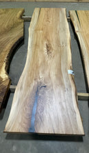  Live edge sycamore wood slab with natural grain and satin finish

