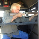 Firing a gun from the inside of an antler shed deer blind. 