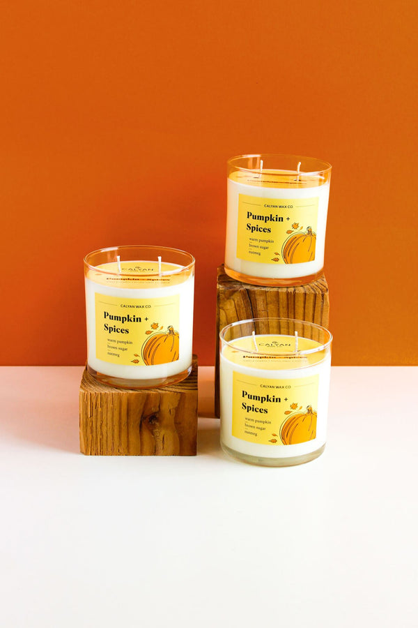 Glass Tumbler Soy Candle - Pumpkin/Spices