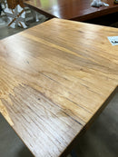 Square edge pecan slab with rich golden-brown tones, natural grain patterns, and organic edges
