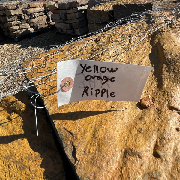 Orange / Yellow Ripple Face Chop Rock